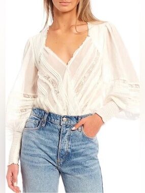 Free People The Eloise Smocked Bodysuit